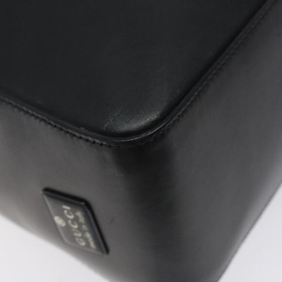 GUCCI Shoulder Bag Leather Black Silver 001 001 - Picture 11 of 16